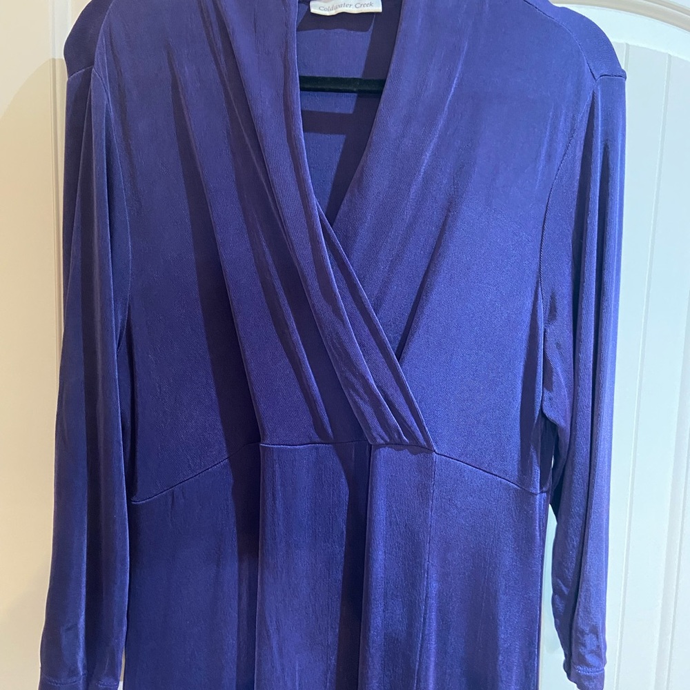 Coldwater Creek Blue-Purple Midi Dress